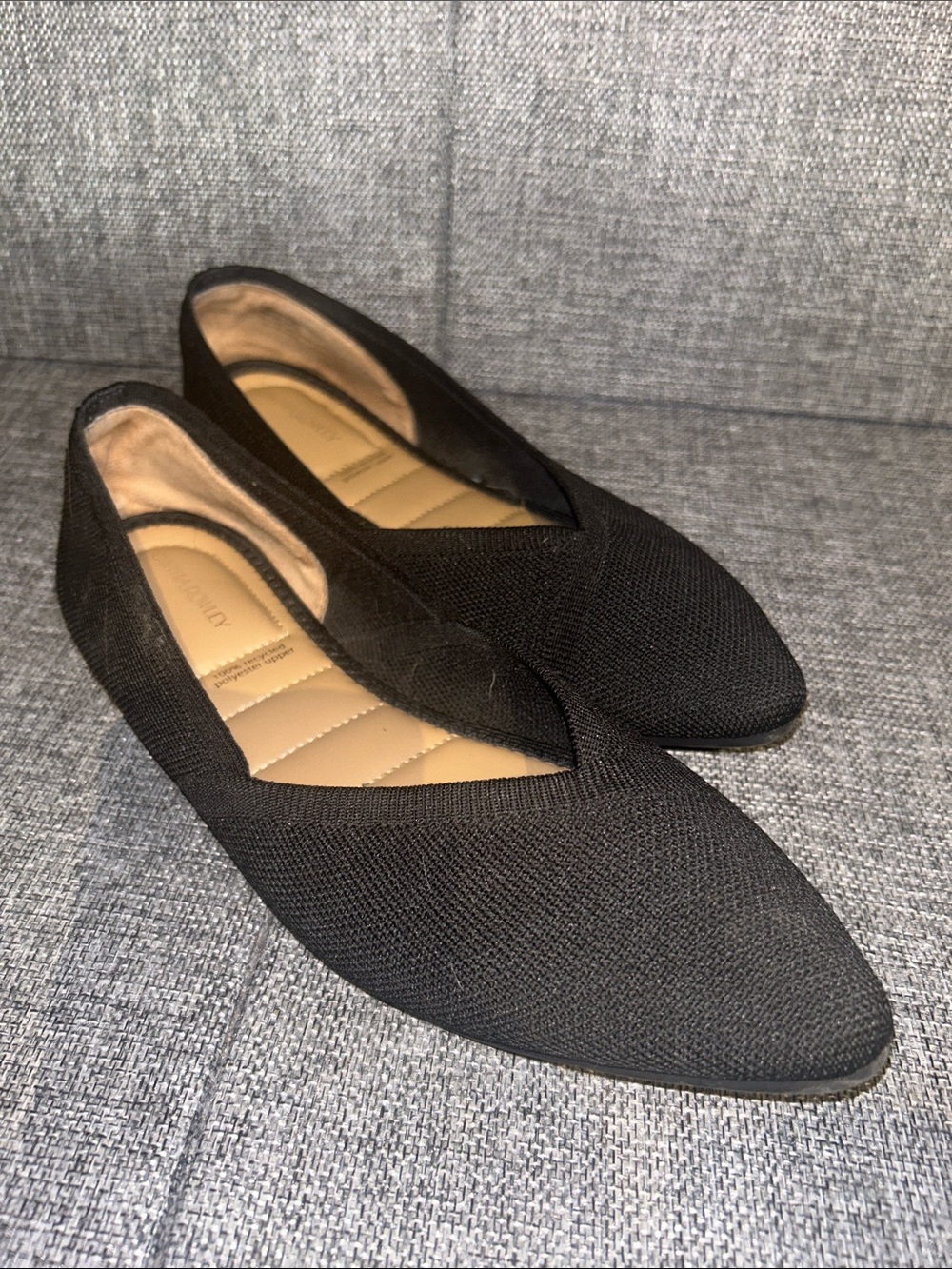 Cynthia Rowley Black Pointed Knit Flats